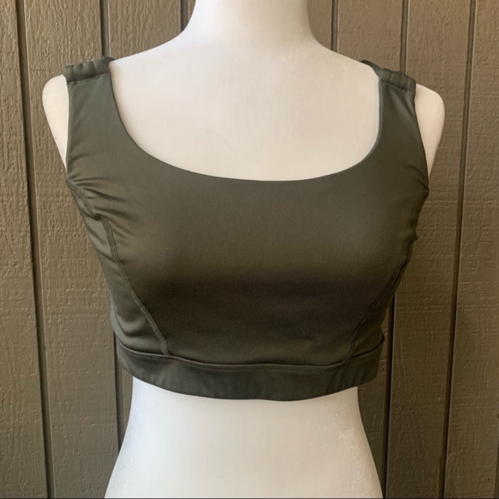 Lane Bryant Livi Active Green Olive Plus aSize Sport Bra 14 - Picture 2 of 9